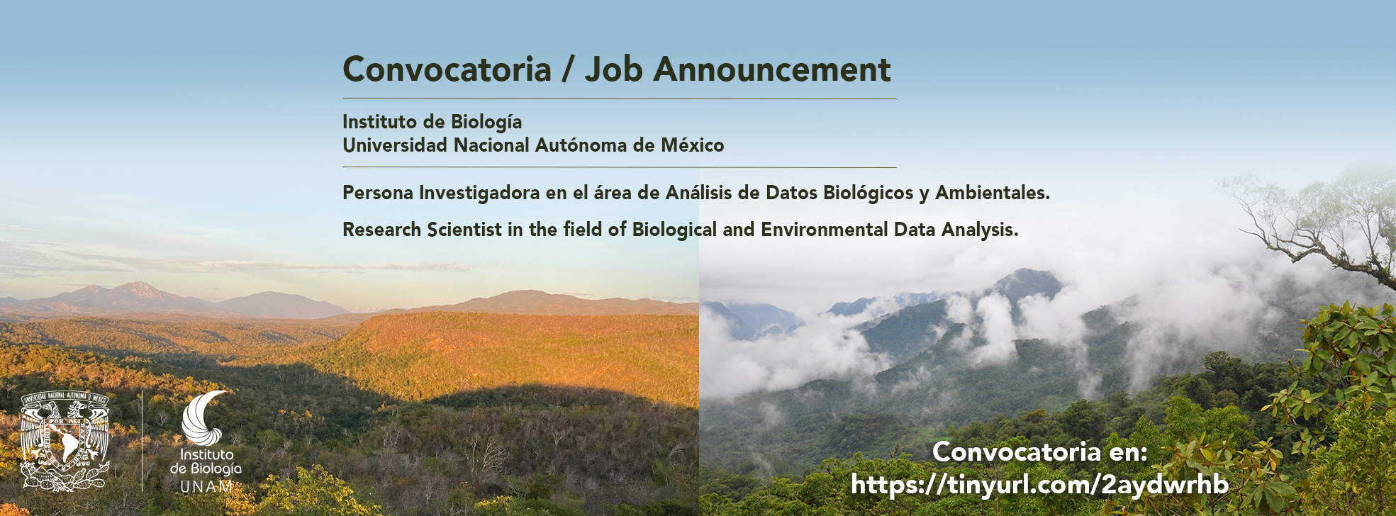 Convocatoria: Área de Análisis de Datos Biológicos y Ambientales - Instituto de Biología, UNAM
