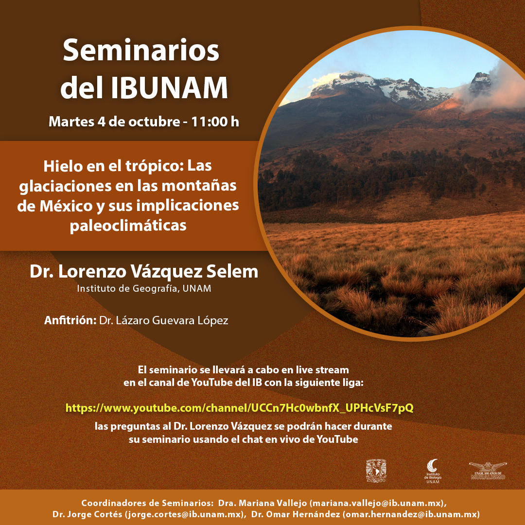 Hielo en el trópico: Las glaciaciones en las montañas de México y sus implicaciones paleoclimáticas - Instituto de Biología, UNAM
